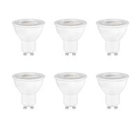 Caldarax Lot de 6 Ampoule LED GU10 Spot, 5W Équivalent Halogene 50W, 500 Lumens, Blanc Neutre 4000K, AC 220-240V, MR16 LED Spot, 120° Larges Faisceaux, Non-Dimmable, Économie d'Énergie à