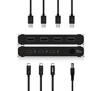 CalDigit Hub Thunderbolt 4 éléments - Hub Universel Multi-Ports, 4 Ports Thunderbolt 4/USB4, 4 Ports USB 3.2 Gen2 10 Go/s, écran Unique jusqu'à 8K ou Double écrans 4K 60 Hz, Charge 60 W avec câble de