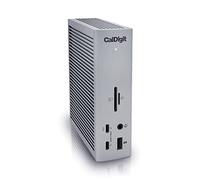 CalDigit Station d'accueil TS4 Thunderbolt 4-18 Ports, Charge 98 W, 3 x Thunderbolt 4 40 Go/s, 5 x USB-A, 3 x USB-C (10 Go/s), 2,5 GbE, écrans Simples 8K ou Doubles 6K 60 Hz, Mac, PC, Chrome,