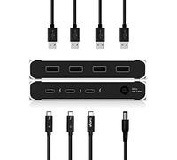CalDigit Thunderbolt 4 Element Universal Multi-Port Hub, 4X Thunderbolt 4/USB4 Ports, 4X USB 3.2 Gen2 10Gb/s Ports, Single display up to 8K or Dual 4K 60Hz Displays, 60W Charging with 0.8m Cable