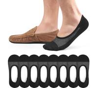 Caldodo Lot de 8 paires de chaussettes de sport pour homme 43-46 39-42 Chaussettes de sport en coton respirant Chaussettes No Show invisibles dans la chaussure, Patchwork 8 Noir, 39-42