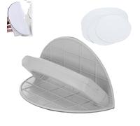 Cale à Poncer d'Angle Semi-Circulaire Multifonctionnel avec 10 Disques Abrasifs, Outil de Ponçage Manuel Portatif pour Coins et Surfaces Planes, 220x110x110mm (White)