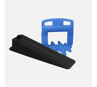 Cale Autonivelant Pour Carrelage - Fixlevel - Cale De Nivellement - Croisillon Autonivelant - Outils De Carreleur - Croisillon De Nivellement Croisillons 1mm - Pack 500 clips et 100 cale (1 mm)