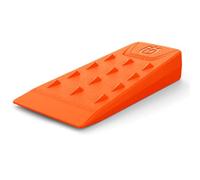 Cale de bûcheron 8" HQV - Longueur : 200 mm - Hauteur : 26 mm - Modèle fin - Cale de chute robuste en plastique ABS résistant aux chocs - Surface rugueuse pour un maintien parfait lors de la chute des
