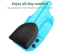 Cale de holster robuste pour port dissimulé, 1 pièce, avec coussinet en mousse à mémoire de forme anti-empreintes, réglable pour une meilleure prise en main et un confort accru black