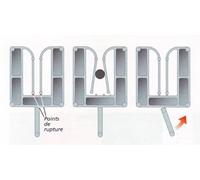 Cale de pose fourchette lrg.36mm l.40mm epaisseur 1mm transparent - Sachet de 1000