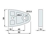 Cale de rehausse pour 2090 noir - KWS - 259073 Noir G