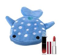 Cale de requin - Beau sac de rangement pour écouteurs, motif de créature de dessin animé fermeture éclair pour dos de mur de cartes, bleu, Voir description, Voir description