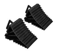 Cale De Roue Caoutchouc, 2pcs Cale Roue De Voiture, Pneus Slip Stopper, Cale pour Remorque, Antidérapant VéHicule Camion Roue Pneu Cale Stop, Noir Bloc pour Tire Stopper for Car Truck Trailer