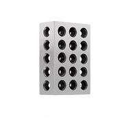 Cale étalon métrique, 2 pièces/ensemble 23 trous précision 25-50-75mm blocs ensemble de blocs de serrage parallèles, bloc en acier 23 trous 1-2-3 "jauge de bloc