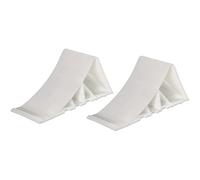 Jeu de cales de roue en plastique dur L350xl140xH90mm blanc remorque 1,6 tonne