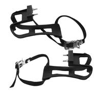 Cale-Pied de Vélo de Route et Montagne, Sangles Plastique Noires | Lot de Deux, Accessoire Vélo pour Route et Vtt, Fixation Pédale, Couleur Noire