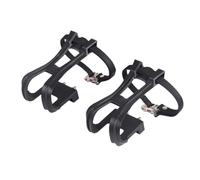 Cale-Pied de Vélo de Route et VTT en Nylon Sangles Noires | Plastique et Nylon, pour Pédales de Route ou Montagne, Accessoire Noir Sangles Incluses