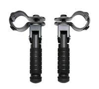 Cale Pied Moto 2 pièces M8 Universel Moto Repose-Pieds pliants Passager Repose-Pieds pédale arrière Repose-Pieds Ensemble CNC Aluminium Moto Partie Repose Pied Moto (Color : Black)