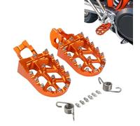 Cale Pied Moto,CNC Aluminium Pied Pegs Pédales Repose-pieds-Orange