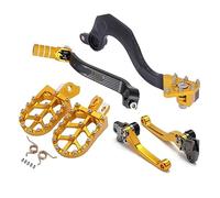 Cale Pied Moto CNC Manette De Vitesse Changement Pied Frein Embrayage Pédale Levier Repose-pieds Repose Pour RMZ250 10-18 RMZ450 08-19 DRZ400S DRZ400SM