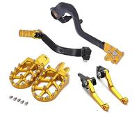 Cale Pied Moto CNC Manette De Vitesse Changement Pied Frein Embrayage Pédale Levier Repose-pieds Repose Pour RMZ250 10-18 RMZ450 08-19 DRZ400S DRZ400SM