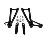 Cale Pied Moto Compatible Avec Yamaha Pour YZF-R6S 2006 2007 2008 2009 Repose Pieds Arrière De Moto Supports De Repose Pieds Noir Argent Mat Pièces Universelles(Black)