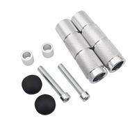 Cale Pied Moto Repose Pieds En Aluminium Pour Moto VTT Scooter Dirt Bike Pédales Accessoires Universels De Remplacement Modifiés(Silver)