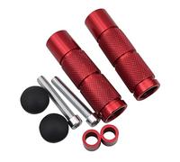 Cale Pied Moto Repose Pieds En Aluminium Pour Moto VTT Scooter Dirt Bike Pédales Accessoires Universels De Remplacement Modifiés(Red)