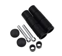 Cale Pied Moto Repose Pieds En Aluminium Pour Moto VTT Scooter Dirt Bike Pédales Accessoires Universels De Remplacement Modifiés(Black)