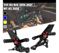 Cale Pied Pour YZF R3 R25 2015-2021 MT03 Ensembles Arrière Augmenter Pédale Réglable Commandes Reculées Repose-pieds Levier De Changement Vitesse Kit Frein