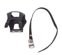 Cale-Pieds de Vélo en Plastique 4 Pièces Noir | Installation Facile, Sangle Réglable, Accessoires Nécessaires Inclus, Usage Route et Vtt, Finition Résistante