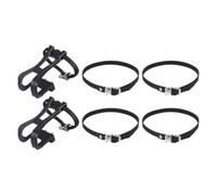 Cale-Pieds de Vélo Professionnels Réglables pour VTT et Route | Sangles de Pédale Résistantes à L'usure, Plastique et Polyester, Accessoires Inclus, Argenté Noir