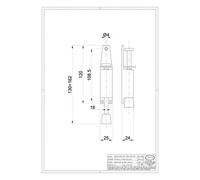 Cale porte à pédale 180 mm verni bronze 247