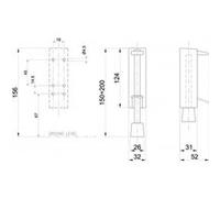 Cale-porte à pédale pour porte lourde 60kg verni or - IBFM - 236