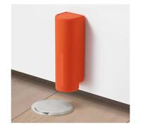 Cale Porte Butée de porte magnétique, base sans clou, blanc et noir, quincaillerie, prévention la fermeture, ferme-porte, bloc pare-chocs(Orange)