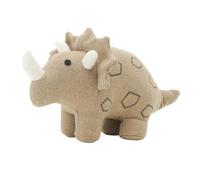Cale-porte dinosaure en coton beige