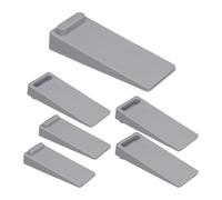 Relaxdays cale-porte, lot 6, antidérapant, hauteur variable, butoir pour tout type de sol, PVC, HLP : 2x4x9,5 cm, gris