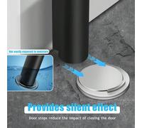 Cale-porte magnétique, nouveau cale-porte de sol silencieux de marque, support de lampe avec design anti-choc, facile à installer, empêchant efficacement les enfants et les personnes âgées de trébuche