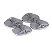 Cale Stabilisation Cale Crémaillère Plateforme Nivellement Support avec Goupilles et Clips Fixation Pied Vérin Adaptée aux Camping-cars Remorques Sol Sablonneux Camping, Gris