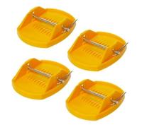 Cale Stabilisation Cale Crémaillère Plateforme Nivellement Support Robuste Répartition Large pour Pieds Vérin Adaptée aux Camping-Cars Remorques Terrain Irrégulier Camping, Jaune
