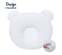 Cale Tête Bébé P'tit Panda - 0-6 Mois - Respirant - Luttre Contre Plagiocéphalie - 21x19cm Blanc