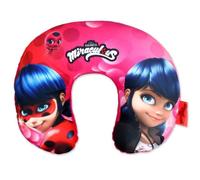 Cale Tête MIRACULOUS LADYBUG, Protège Nuque, Coussin de Voyage Voiture Disney Enfant