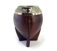 Calebasse à maté torpedo gravée - alpaca