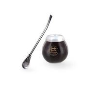 Calebasse noire et bombilla pour maté - 180 ml