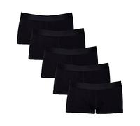CaleçOn AthléTique Taille Basse pour Homme Boxer en Coton Extensible avec Pochette De Soutien Boxer De Sport De Couleur Unie (Le Noir-5PC,L)