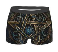 Calecon Autel Mystique Pentagramme Gothique Vintage Extensible Boxers Trunks pour Homme Doux Calecon Léger pour Liberté De Mouvement Plein Air Rave M