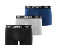 Umbro Homme Boxer Umb/1bcx3 Caleçon, Noir/Gris/Bleu, M EU