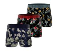 Caleçon Boxer Homme Coton, Lot de 3, Bleu LA (L)