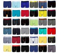 Caleçon Boxer Homme Coton, Lot de 3, Noir MLT (XL)