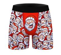 Calecon Boxer Homme Noël, Hommes drôles Impression 3D Boxeurs Noël Slips Moche noël Motif Vacances Nouveauté Shorts Caleçons sous-vêtements bâillon Cadeau, Lingerie Bas de Pyjama Pas Cher