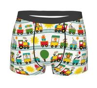 Caleçon boxeur confortable et confortable pour homme Motif train avec animaux, Comme indiqué sur la photo, M