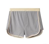 Caleçon boxeur côtelé taille basse pour homme en tissu de coton respirant, convient pour un style de vie actif et un confort d'intérieur (3XL, gris)