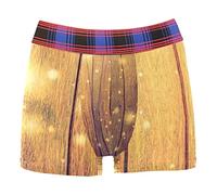 Caleçon boxeur en bois avec lumières clignotantes pour homme, multicolore, Small-medium