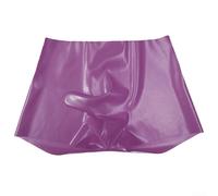 Caleçon boxeur en latex pour homme - Culotte de sécurité en caoutchouc sans couture avec motif unique d'éléphant - Taille basse - Coupe confortable (XL violet)